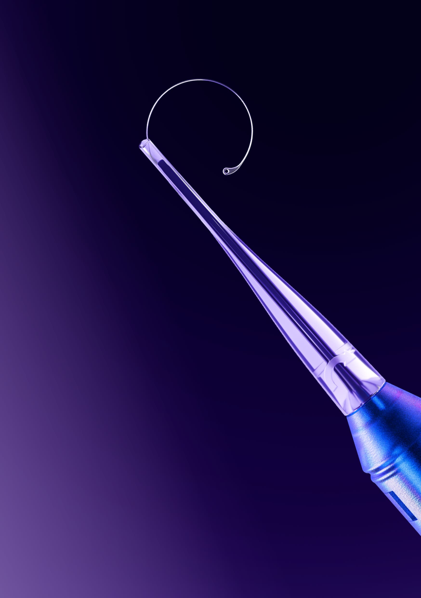 Ringject with a curled out CTR on a dark purple background.